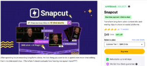 Snapcut Lifetime Deal Review $49